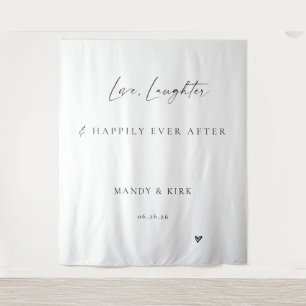 Tenture Bannière de fond de mariage « Deux cœurs, une hist