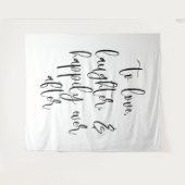 Tenture Bannière de fond de mariage élégant - Amour, rire (Devant (Horizontal))