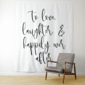 Tenture Bannière de fond de mariage élégant - Amour, rire (En situation)