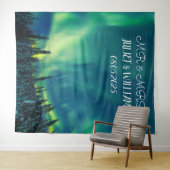 Tenture Bannière de fond de mariage M et Mme écriture Auro (En situation (horizontale))