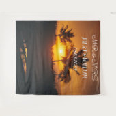 Tenture Bannière de fond de mariage M. et Mme. écriture tr (Devant (Horizontal))