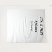 Tenture Bannière de fond de mariage M. et Mme. Texte Class (Devant (Horizontal))