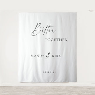 Tenture Bannière de fond de mariage Minimaliste Meilleurs