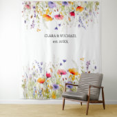 Tenture Bannière de fond Mariage fleur sauvage (En situation)