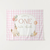 Tenture Bannière de fond pour anniversaire One Cute Chick  (Devant (Horizontal))