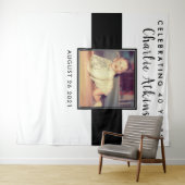 Tenture bannière de fond pour photo d'anniversaire 40 ans (En situation (horizontale))