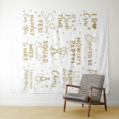 Tenture Bannière de fond pour photobooth avec texte doré p (En situation (horizontale))