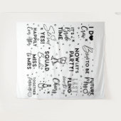 Tenture Bannière de fond pour photobooth avec texte noir p (Devant (Horizontal))