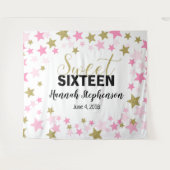 Tenture bannière de fond pour Photobooth d'anniversaire 16 (Devant (Horizontal))