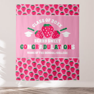 Tenture Bannière de la Réunion de l'École de fraise
