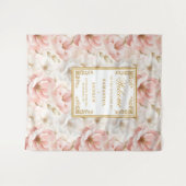 Tenture Bannière de mariage moderne poussiéreuse rose ivoi (Devant (Horizontal))