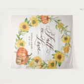 Tenture Bannière de mariage Tournesols et citrouilles pour (Devant (Horizontal))