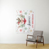 Tenture Bannière de Noël de Renne 1er Anniversaire Cerf d' (En situation)