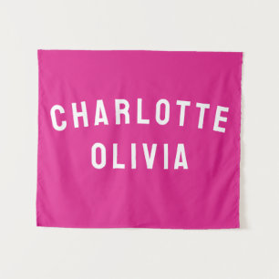 Tenture Bannière de nom personnalisé décoration murale de