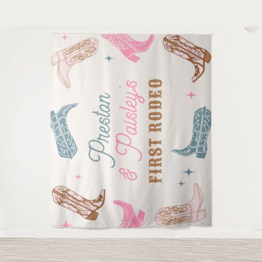 Tenture Bannière de parti occidental modifiable (Devant)