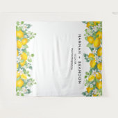 Tenture Bannière de photobooth de mariage Citrus Lemon (Devant (Horizontal))