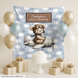 Tenture Bannière de photos pour baby shower avec un ours e