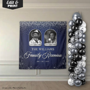Tenture Bannière de réunion de famille personnalisée, 2 ph