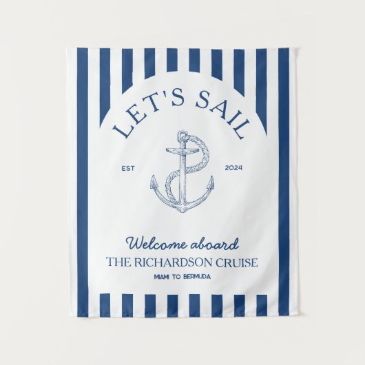 Tenture Bannière de réunion de la famille Cruise (Devant)