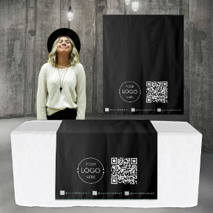 Tenture Bannière de Runner de table personnalisée Code QR
