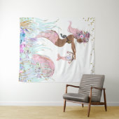 Tenture Bannière de salle de fête pour bébé sirène ethniqu (En situation (horizontale))