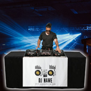 Tenture Bannière de table de platine de DJ de musique pers