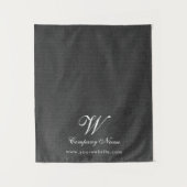 Tenture Bannière de table de travail en lin de charbon de (Devant)