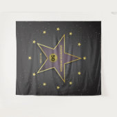 Tenture Bannière de toile de fond d'anniversaire de Star d (Devant (Horizontal))