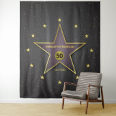 Tenture Bannière de toile de fond d'anniversaire de Star d (En situation)