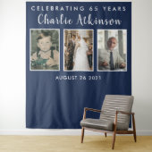 Tenture bannière de toile de fond de collage photo pour 65 (En situation)