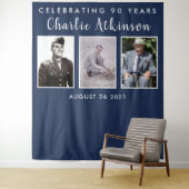 Tenture bannière de toile de fond de collage photo pour 90 (En situation)