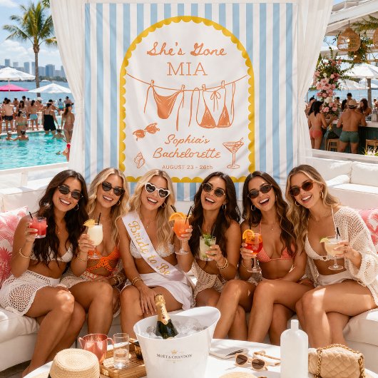 Tenture Bannière de toile de fond de fête de bachelorette
