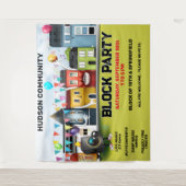 Tenture Bannière de toile de fond de fête de quartier (Devant)