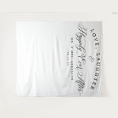 Tenture Bannière de toile de fond de mariage d'amour et de (Devant (Horizontal))