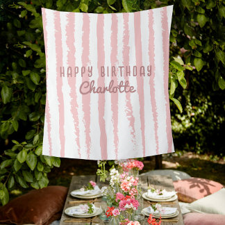 Tenture Bannière de toile de fond de nom d'anniversaire pe