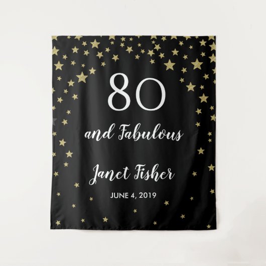 Tenture Bannière de toile de fond de photomaton d'annivers (Devant)