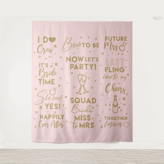 Tenture Bannière de toile de fond de photomaton rose pour  (Devant)