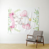 Tenture Bannière de toile de fond pour Baby Shower de peti (En situation (horizontale))