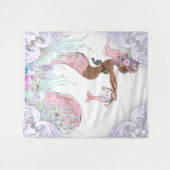 Tenture Bannière de toile de fond pour Baby Shower de sirè (Devant (Horizontal))