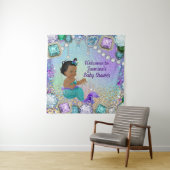 Tenture Bannière de toile de fond pour Baby Shower de sirè (En situation)