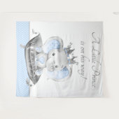 Tenture Bannière de toile de fond pour Baby Shower Prince  (Devant (Horizontal))