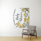 Tenture Bannière de toile de fond pour Baby Shower Sunflow (En situation)