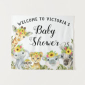 Tenture Bannière de toile de fond pour Baby Shower Sunflow (Devant (Horizontal))