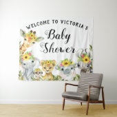 Tenture Bannière de toile de fond pour Baby Shower Sunflow (En situation (horizontale))