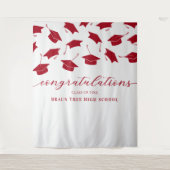 Tenture Bannière des diplômes de la Réunion scolaire (Devant)