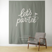 Tenture Bannière du 1er anniversaire de golf Lets Par-tee (En situation)