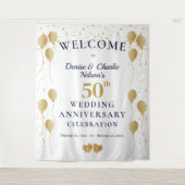 Tenture Bannière du 50e anniversaire du Mariage d'or (Devant)