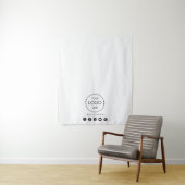 Tenture Bannière du coureur de table Business Logo Médias  (En situation)