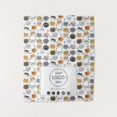 Tenture Bannière du coureur de table Business Logo Social  (Devant)