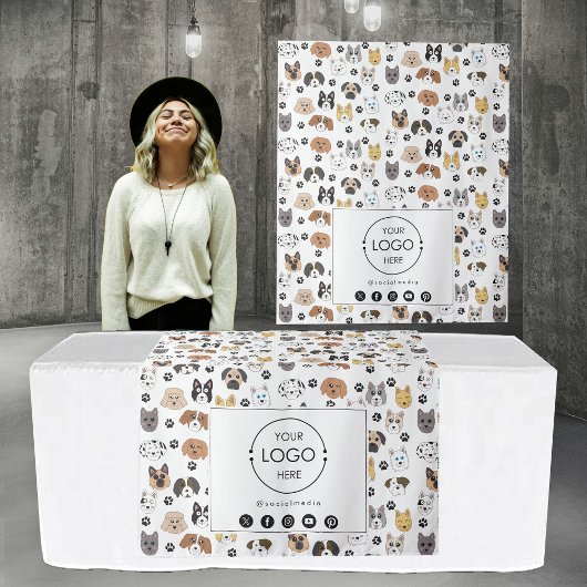 Tenture Bannière du coureur de table Business Logo Social 